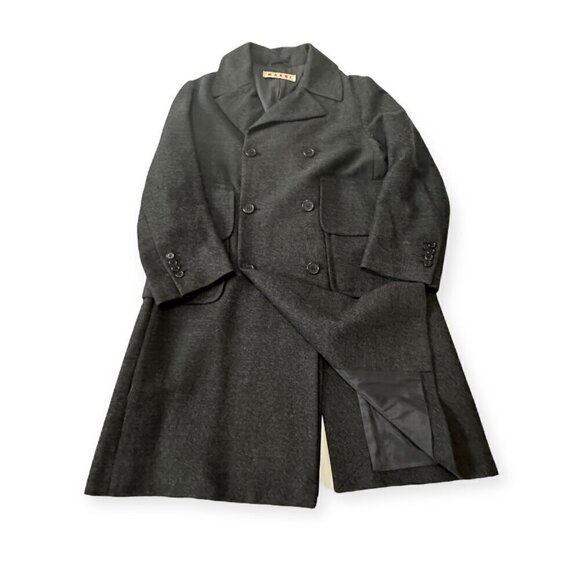 Marni Gray Wool Double Breasted Coat, Size 44 Italy/M‎ - Picture 4 of 16